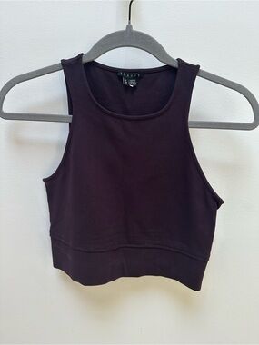 Theory Plum Racerback Crop Top
